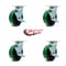 Service Caster Tool Box Caster Wheel Set 6'' Green Poly on Cast Iron Swivel Casters, 4PK TOOL-SCC-30CS620-PUB-GB-TLB-4 - alternate 4